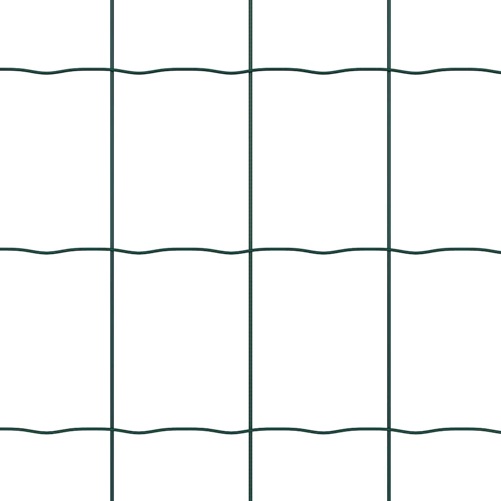 Euro ograda 1 x 25 m Željezo prekriveno PVC-om Zelena
