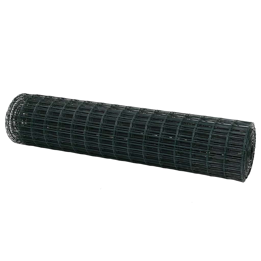 Euro ograda 1 x 25 m Željezo prekriveno PVC-om Zelena
