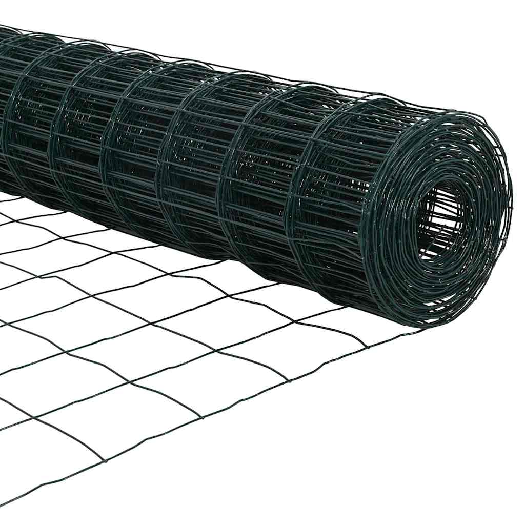Euro ograda 0,4 x 25 m Željezo prekriveno PVC-om Zelena