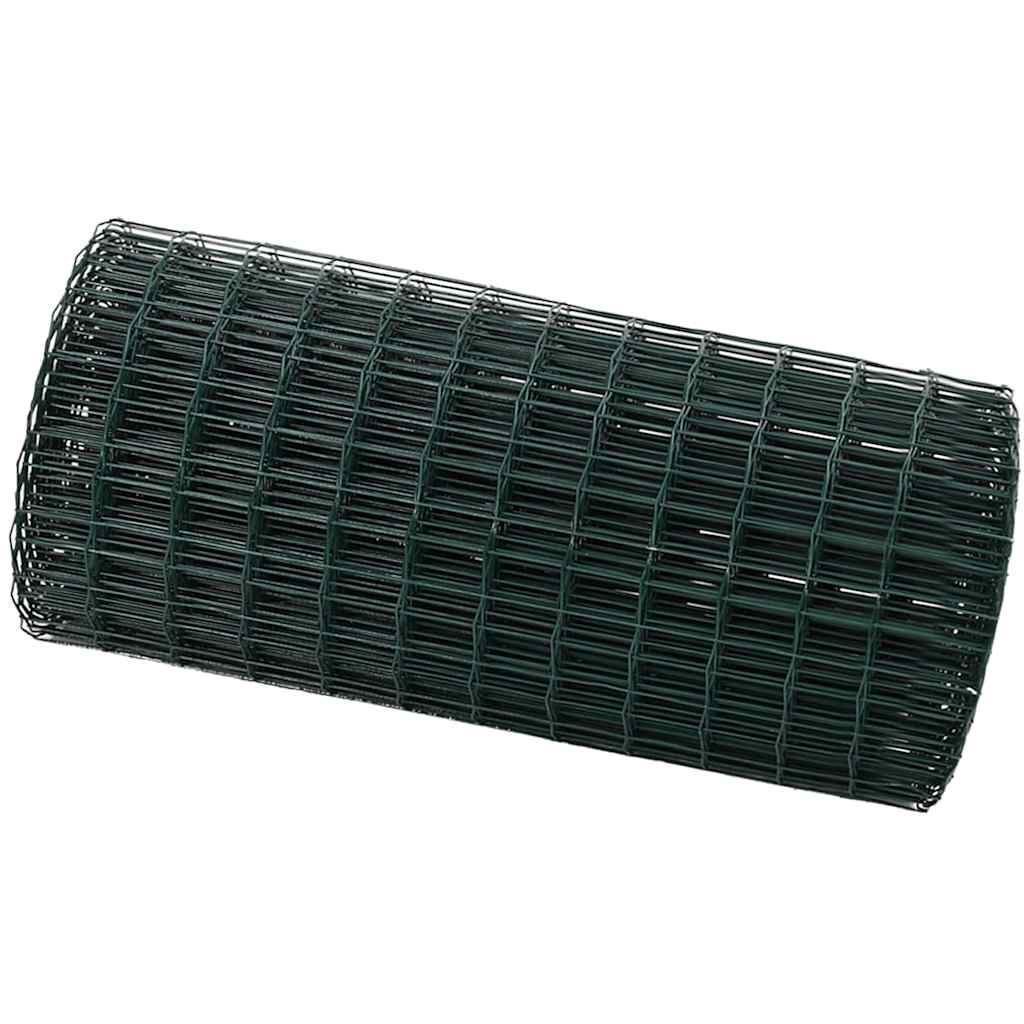 Euro ograda 0,4 x 25 m Željezo prekriveno PVC-om Zelena