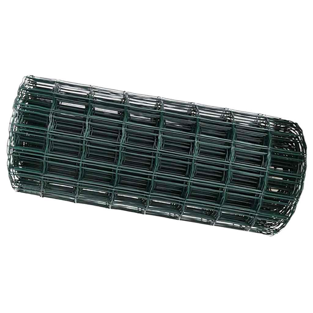 Euro ograda 0,4 x 25 m Željezo prekriveno PVC-om Zelena