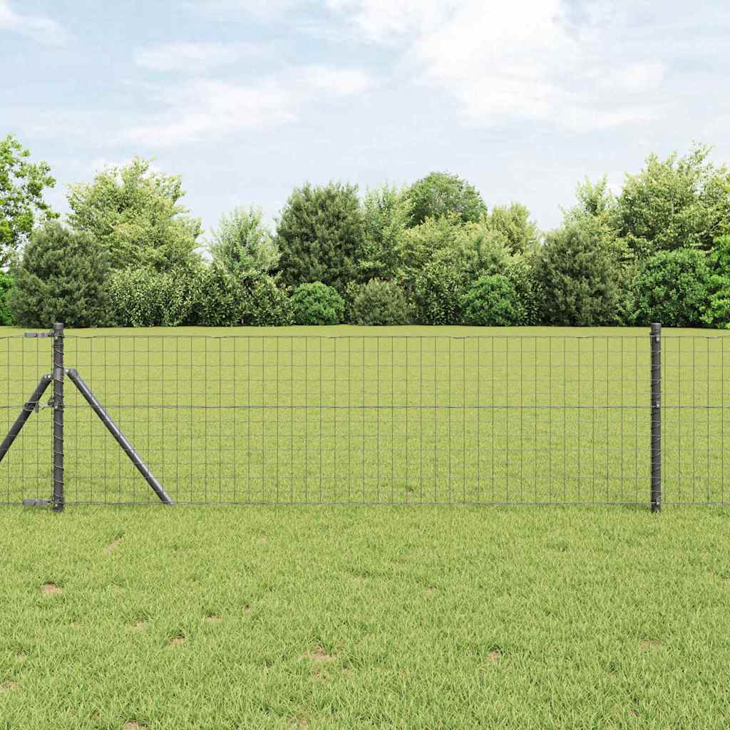 Euro ograda Siva 0,6 x 10 m Željezo prekriveno PVC-om