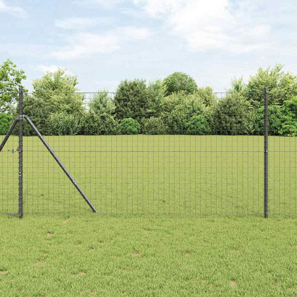 Euro ograda Siva 1,4 x 10 m Željezo prekriveno PVC-om