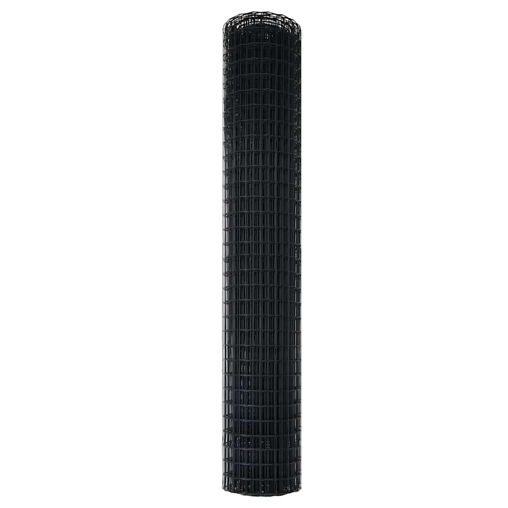 Euro ograda Siva 1,6 x 10 m Željezo prekriveno PVC-om