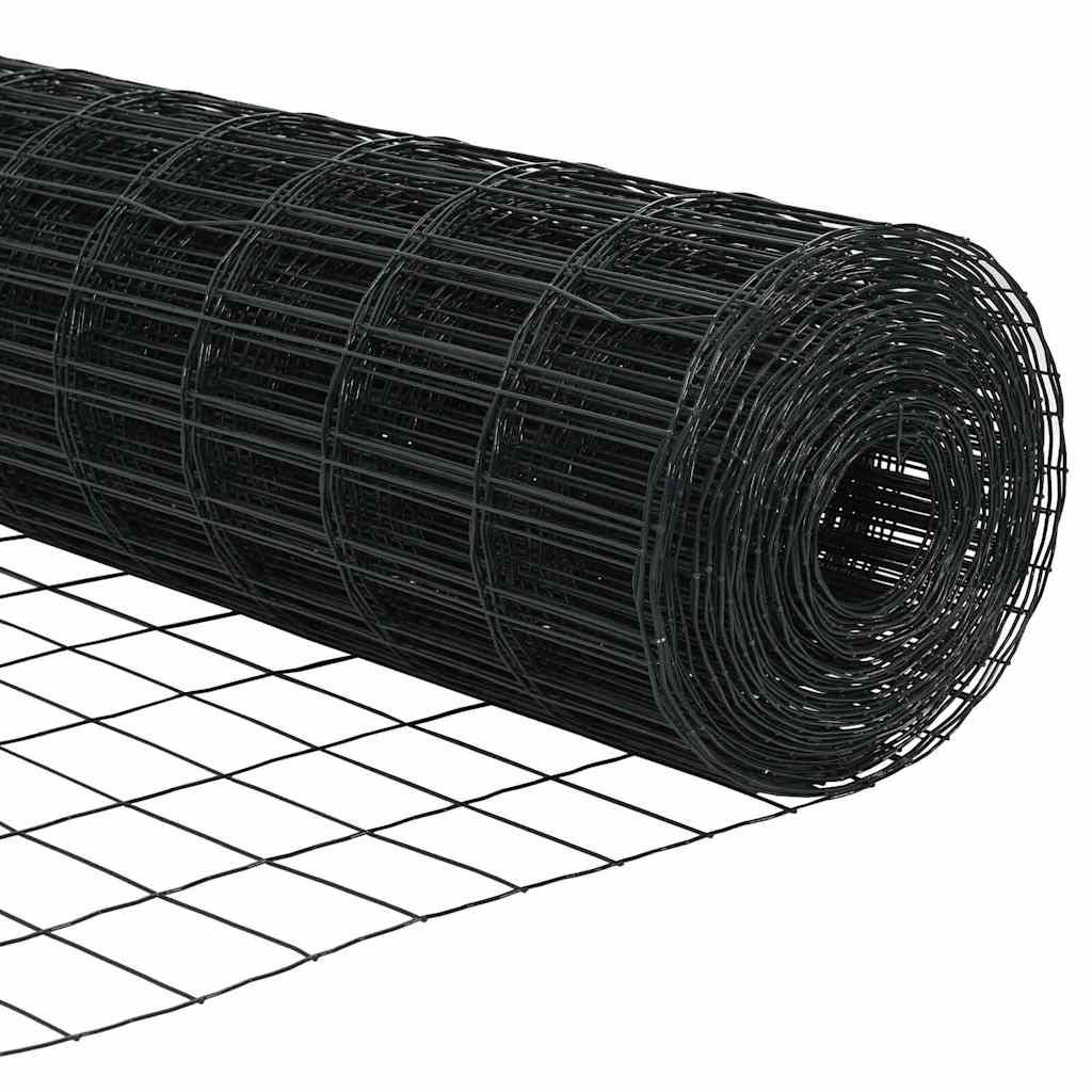 Euro ograda 0,6 x 10 m Željezo prekriveno PVC-om Siva