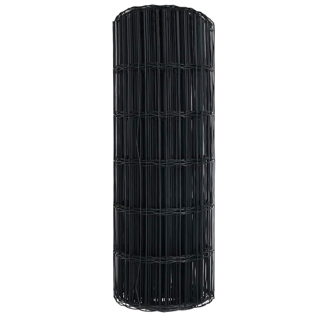 Euro ograda 0,6 x 10 m Željezo prekriveno PVC-om Siva