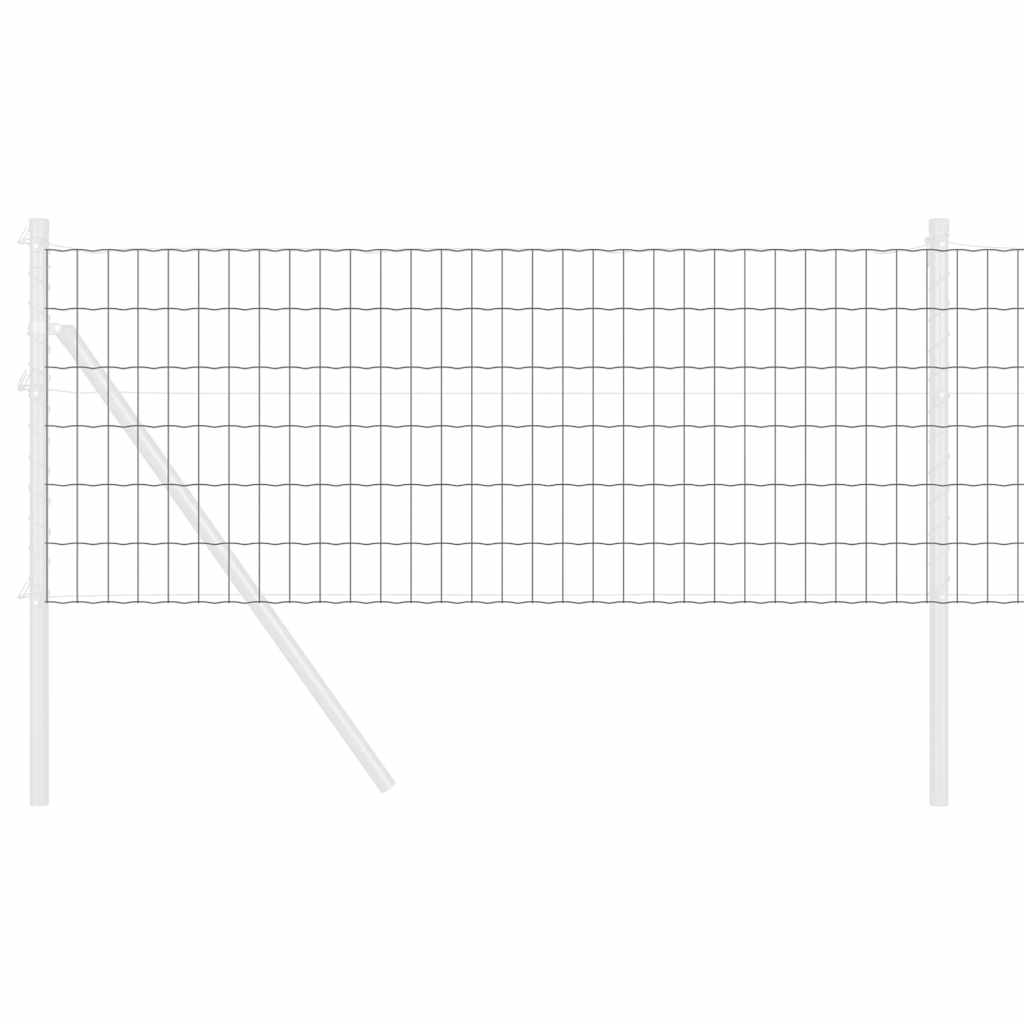 Euro ograda 0,6 x 10 m Željezo prekriveno PVC-om Siva