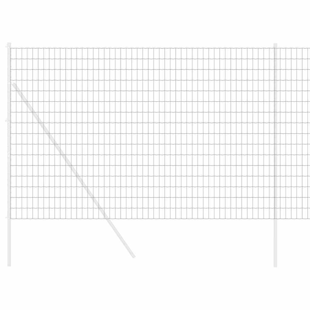 Euro ograda 1,6 x 10 m Željezo prekriveno PVC-om Siva
