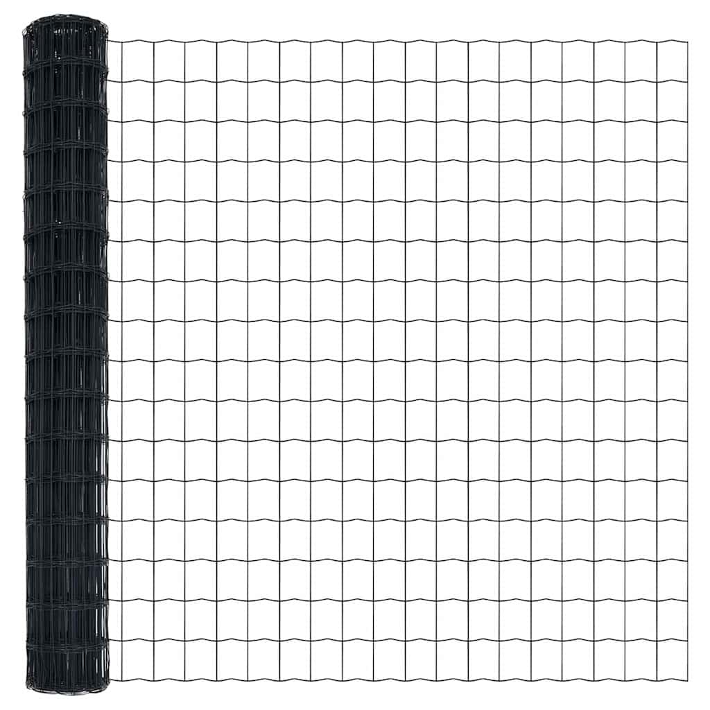 Euro ograda Siva 1,6 x 10 m Željezo prekriveno PVC-om