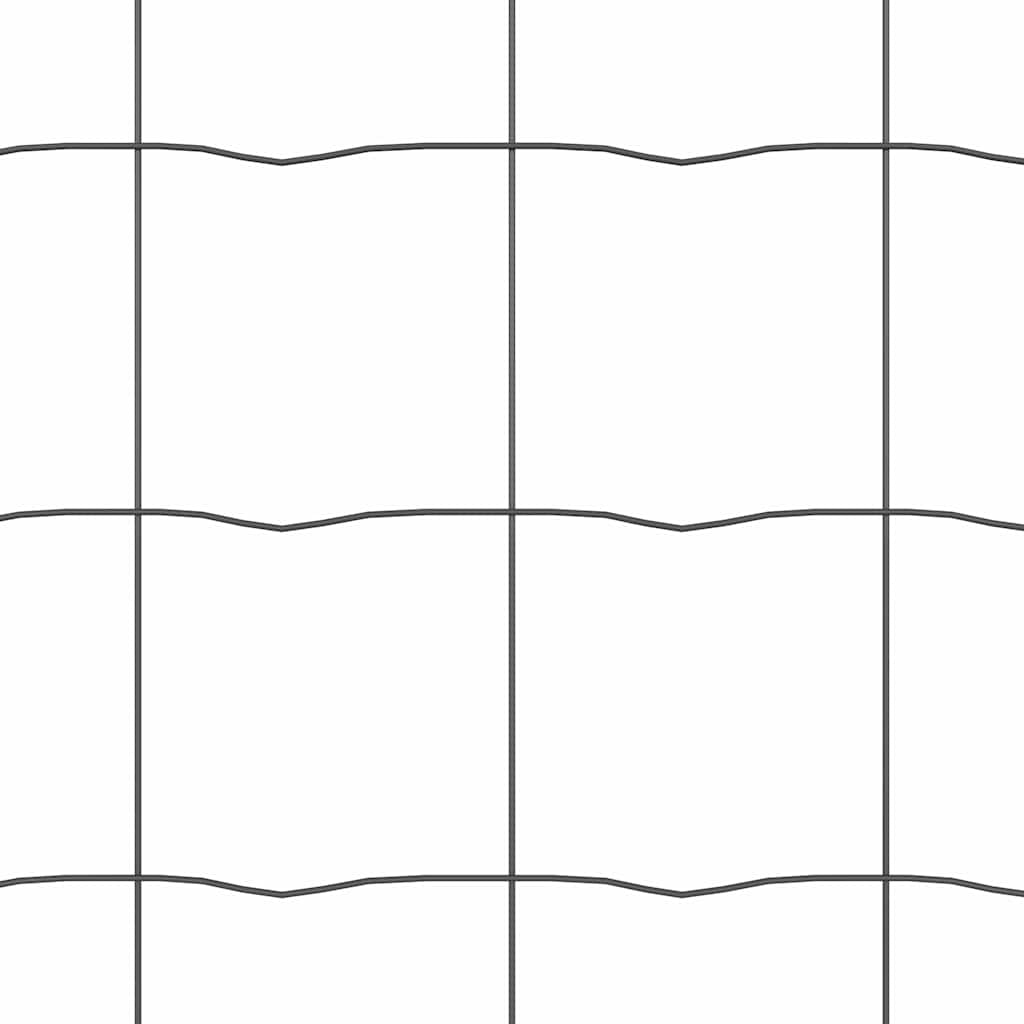 Euro ograda 0,6 x 10 m Željezo prekriveno PVC-om Siva