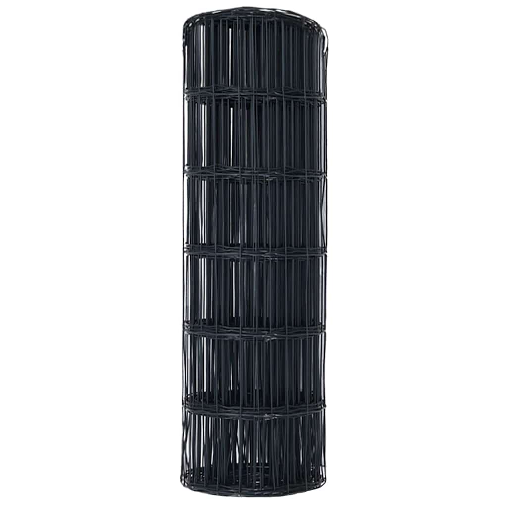 Euro ograda 0,6 x 10 m Željezo prekriveno PVC-om Siva
