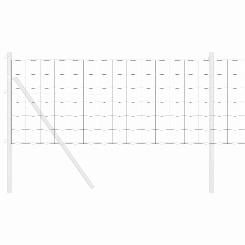 Euro ograda 0,6 x 10 m Željezo prekriveno PVC-om Siva