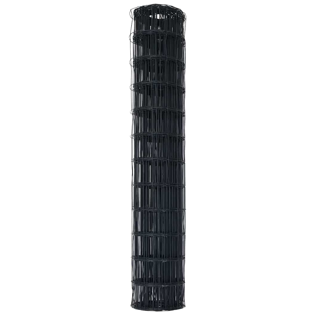 Euro ograda Siva 1,4 x 10 m Željezo prekriveno PVC-om