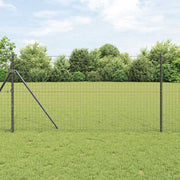 Euro ograda Siva 1,2 x 25 m Željezo prekriveno PVC-om