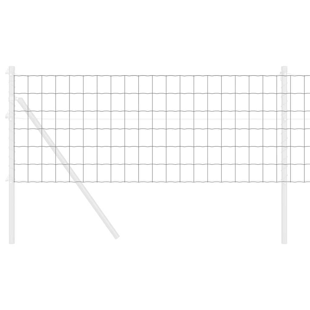 Euro ograda 0,6 x 25 m Željezo prekriveno PVC-om Siva