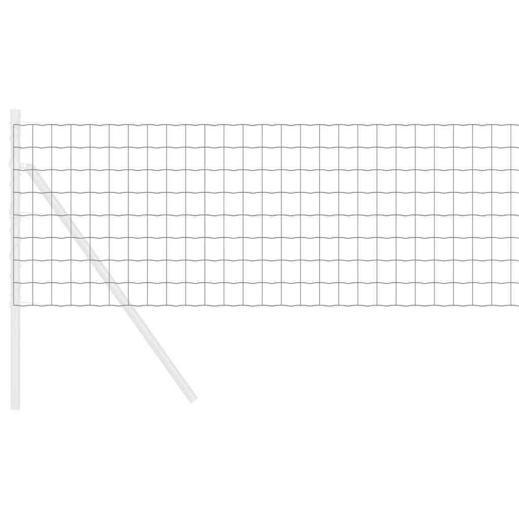 Euro ograda 0,4 x 25 m Željezo prekriveno PVC-om Siva