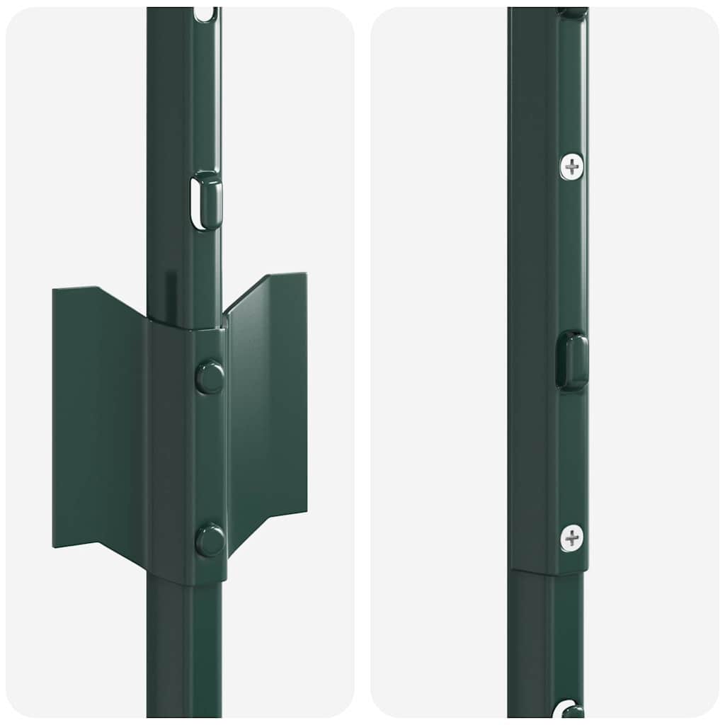 Stup za ogradu 22 pcs Zelena 140 cm Čelik