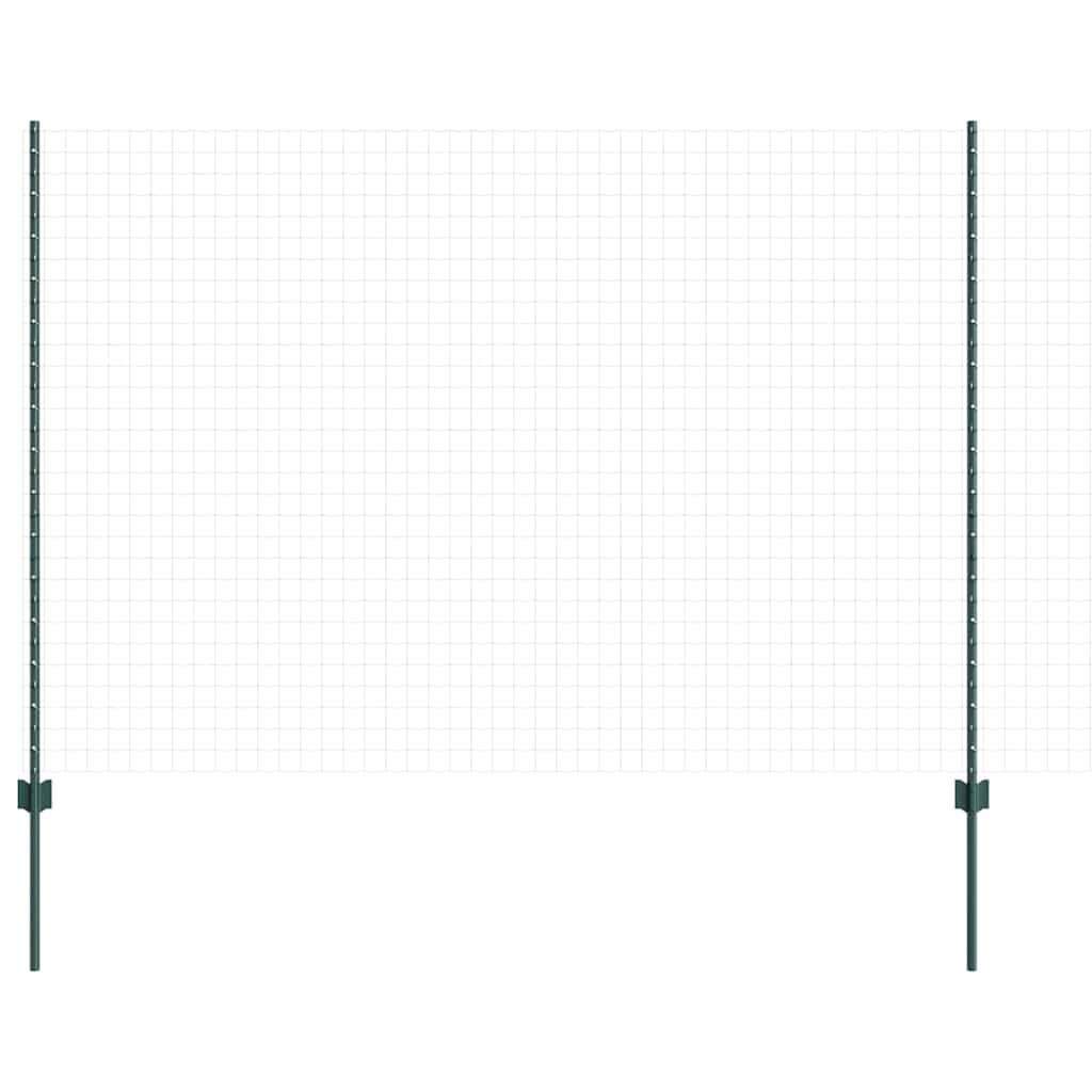 Stup za ogradu 22 pcs Zelena 200 cm Čelik