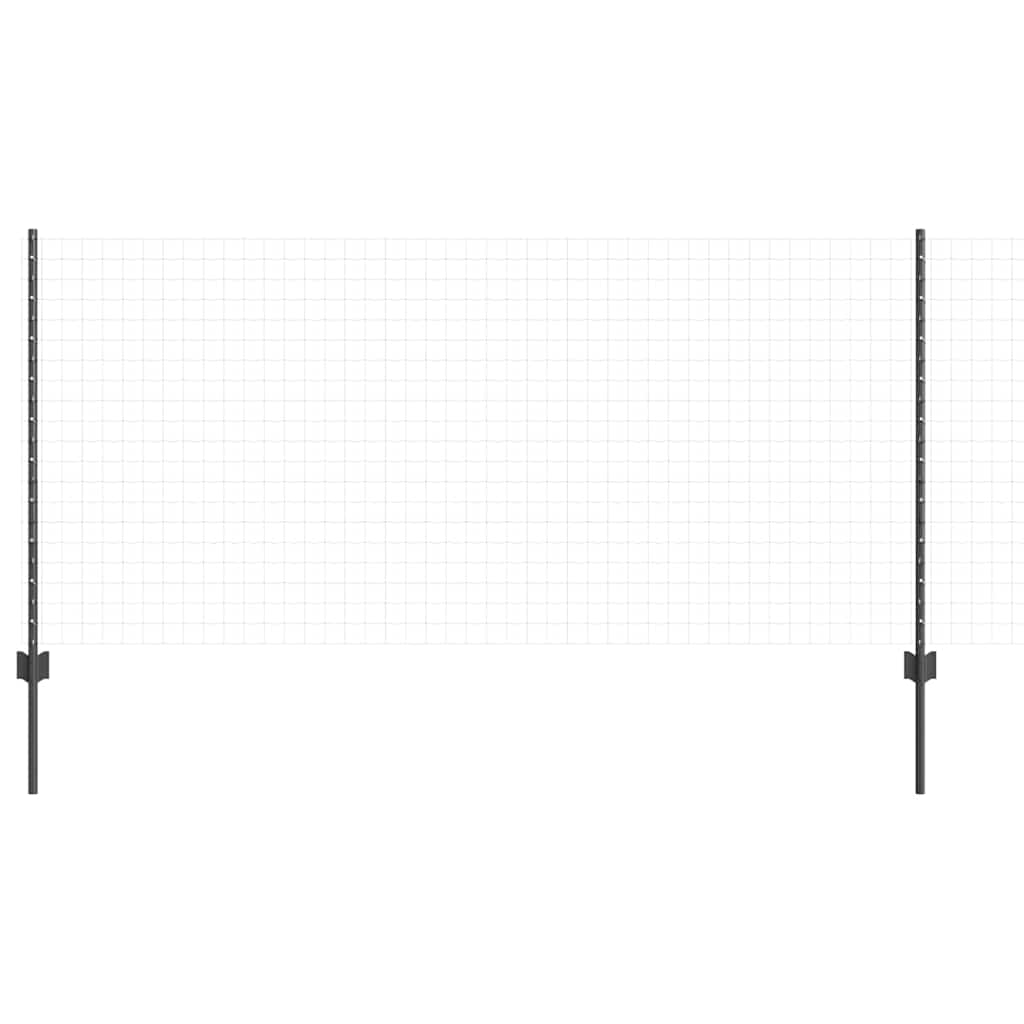 Stup za ogradu 44 pcs Siva 140 cm Čelik