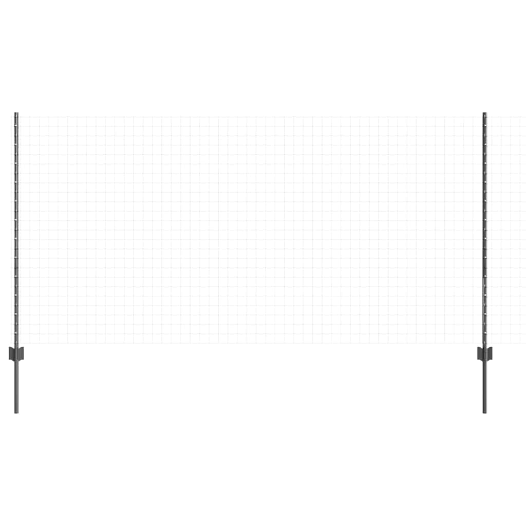 Stup za ogradu 44 pcs Siva 160 cm Čelik