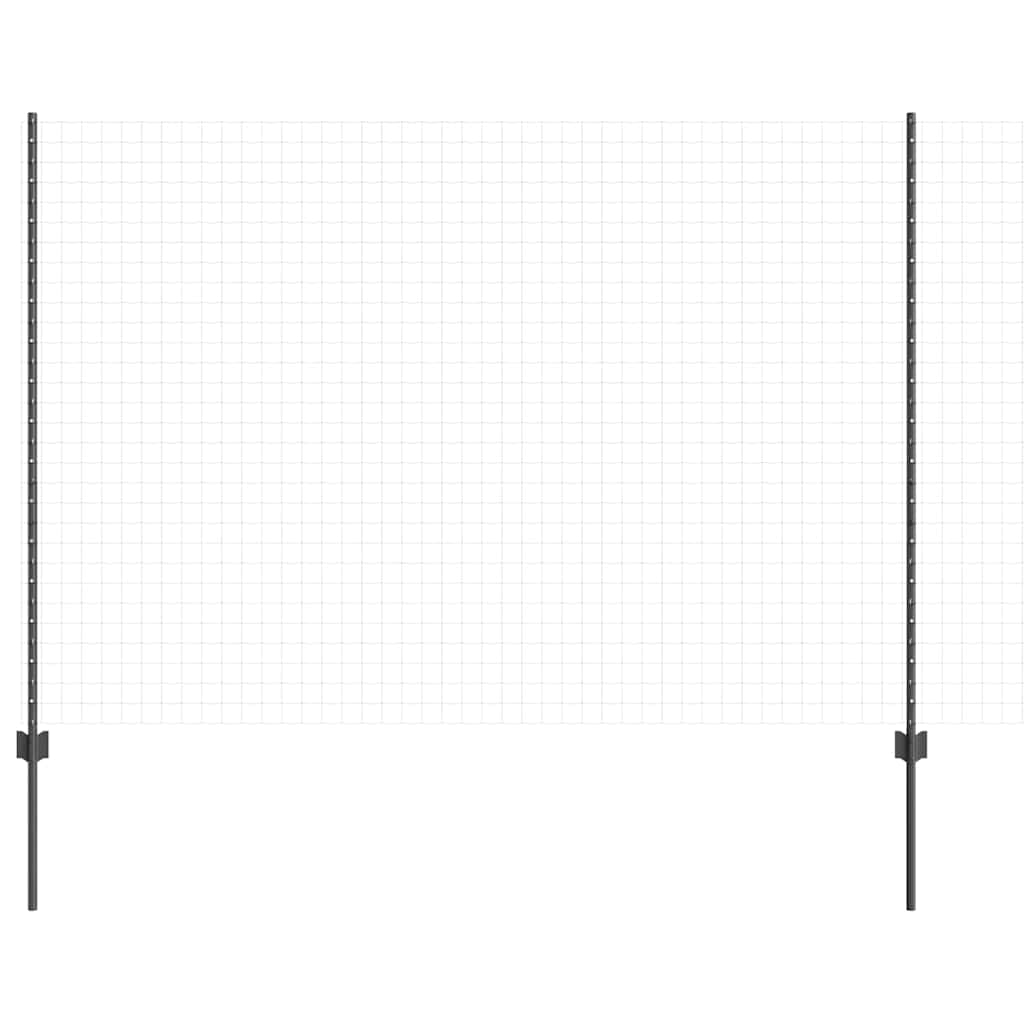 Stup za ogradu 22 pcs Siva 200 cm Čelik