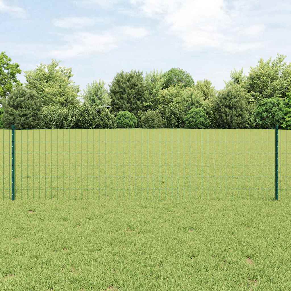 Euro ograda s postom 10 x 0,6 m Čelik premazan PVC-om Zelena
