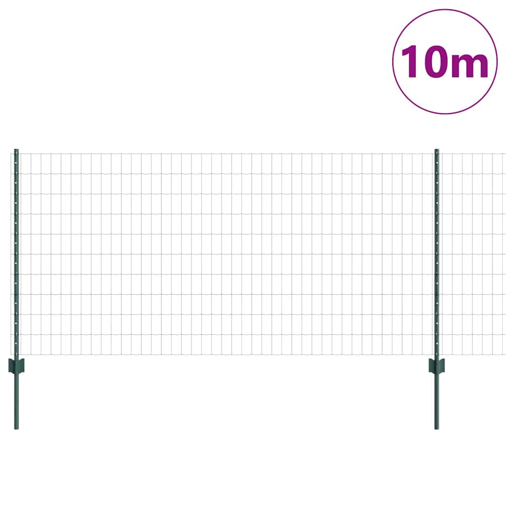 Euro ograda s postom 10 x 1 m Čelik premazan PVC-om Zelena