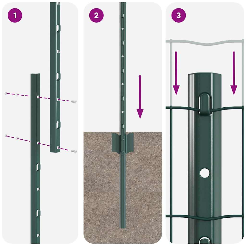 Zavarena žičana ograda 10 x 1,2 m (Š x V) Čelik premazan PVC-om