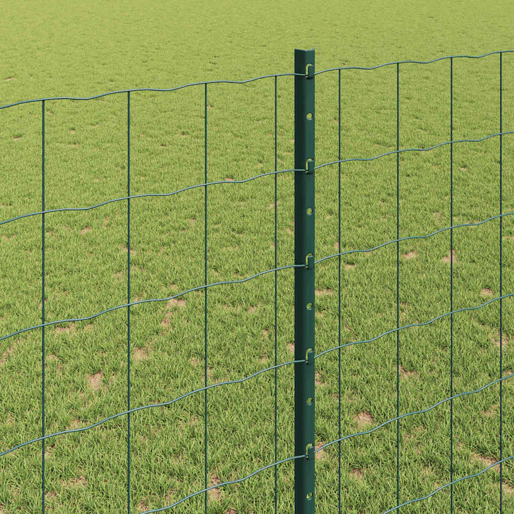 Euro ograda s postom 10 x 1,4 m Čelik premazan PVC-om Zelena