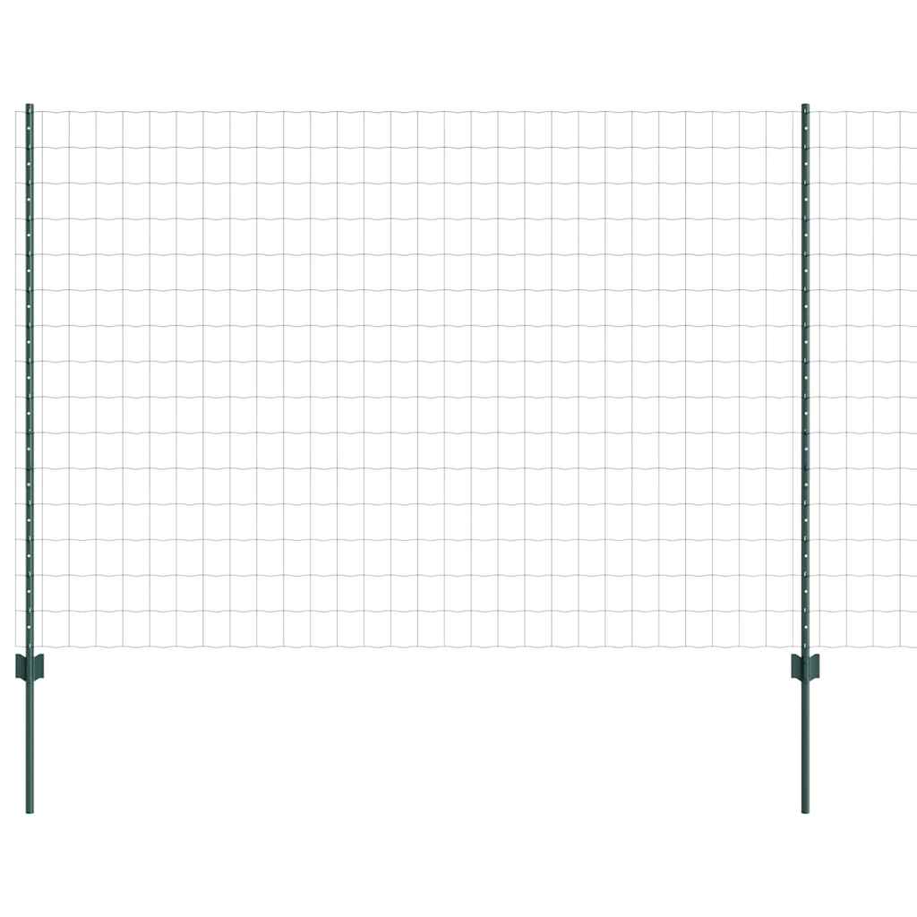 Euro ograda s postom 10 x 1,5 m Čelik premazan PVC-om Zelena