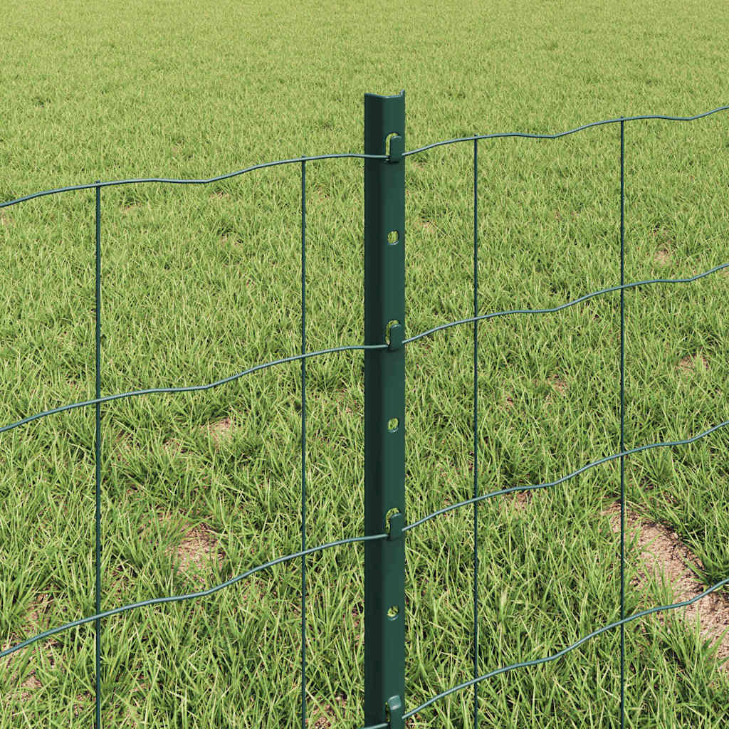 Euro ograda s postom 10 x 0,4 m Čelik premazan PVC-om Zelena