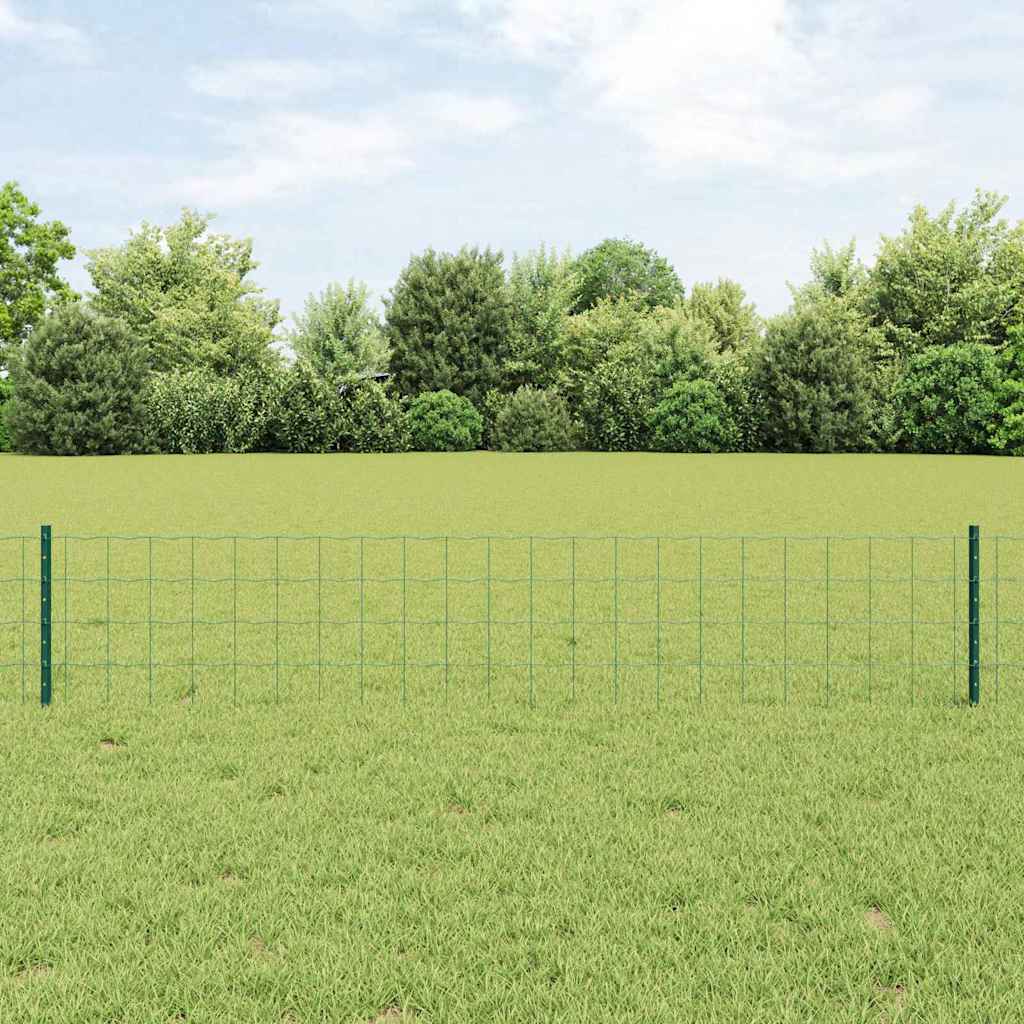 Euro ograda s postom 10 x 0,4 m Čelik premazan PVC-om Zelena