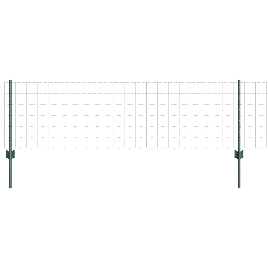 Euro ograda s postom 10 x 0,6 m Čelik premazan PVC-om Zelena