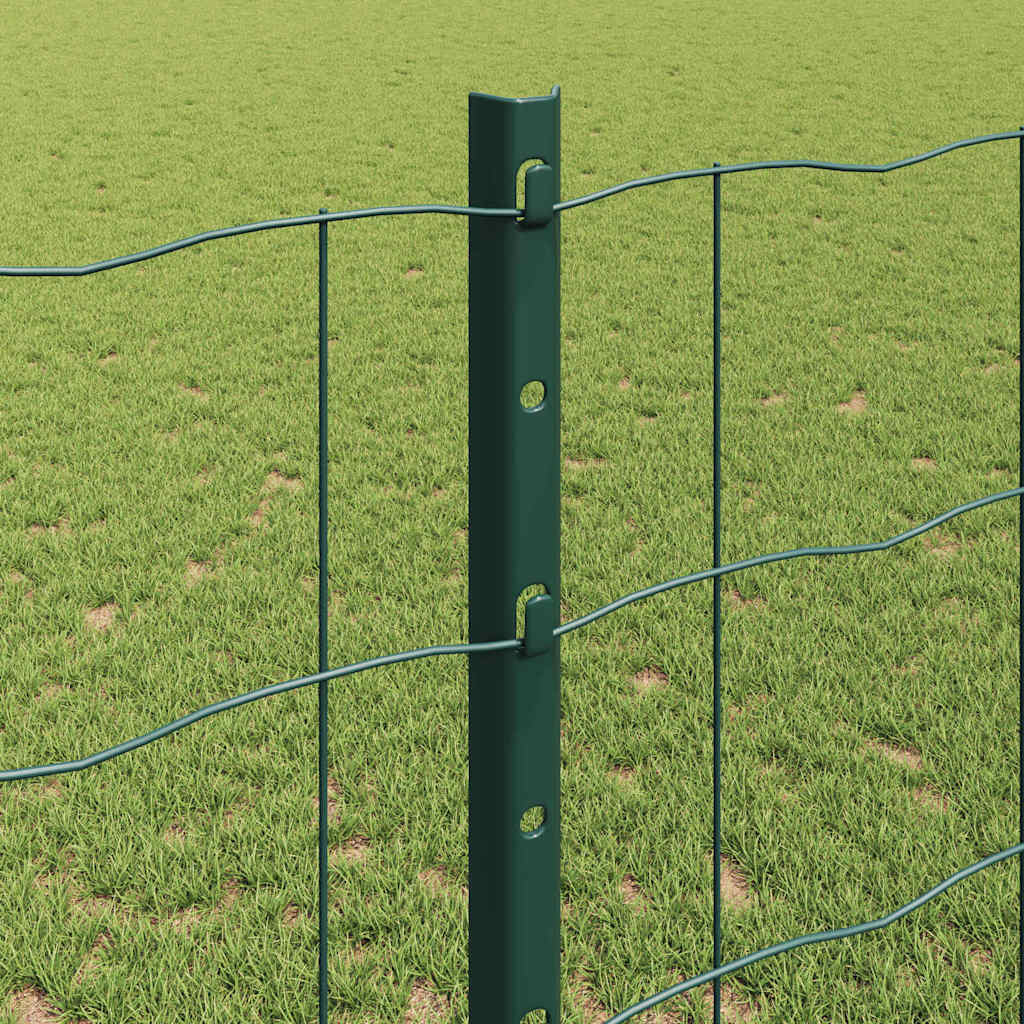 Euro ograda s postom 10 x 1,2 m Čelik premazan PVC-om Zelena