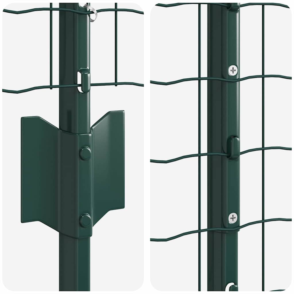 Euro ograda s postom 10 x 1,4 m Čelik premazan PVC-om Zelena