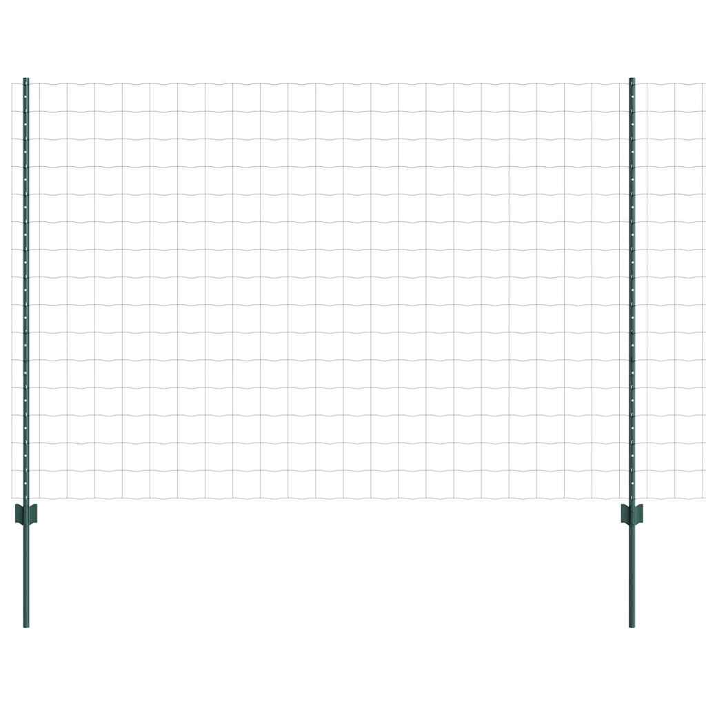 Euro ograda s postom 10 x 1,5 m Čelik premazan PVC-om Zelena