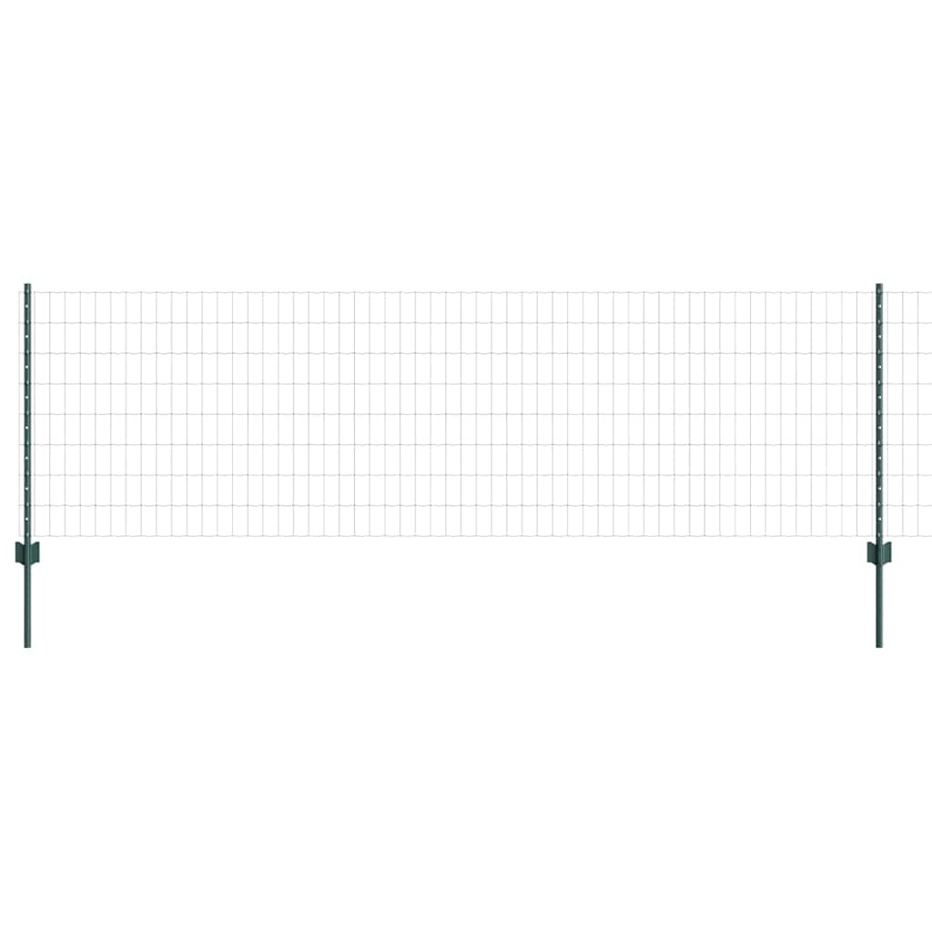Euro ograda s postom 25 x 0,8 m Čelik premazan PVC-om Zelena