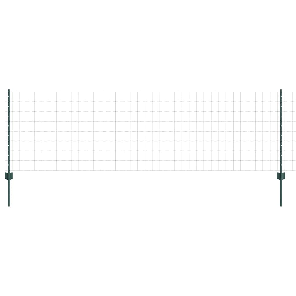Euro ograda s postom 25 x 0,8 m Čelik premazan PVC-om Zelena
