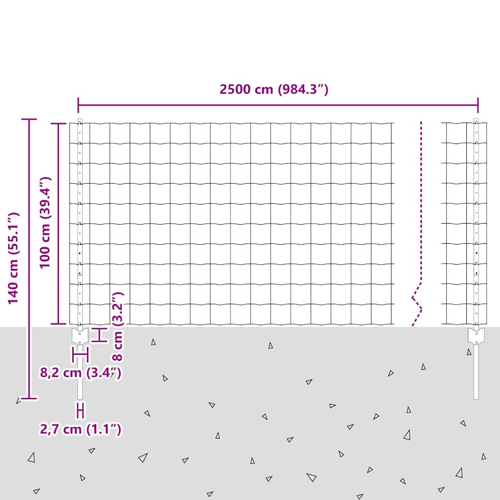 Zavarena žičana ograda 25 x 1 m (Š x V) Čelik premazan PVC-om