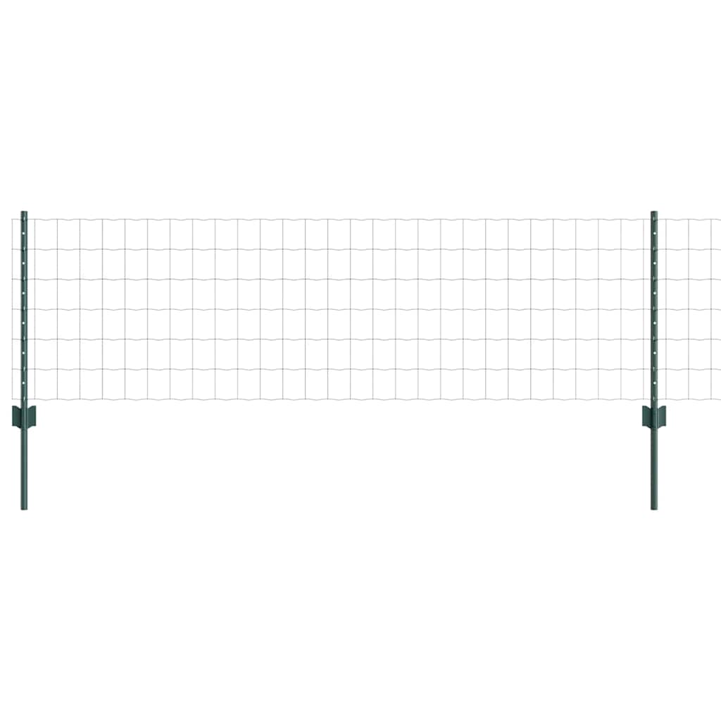 Euro ograda s postom 50 x 0,6 m Čelik premazan PVC-om Zelena