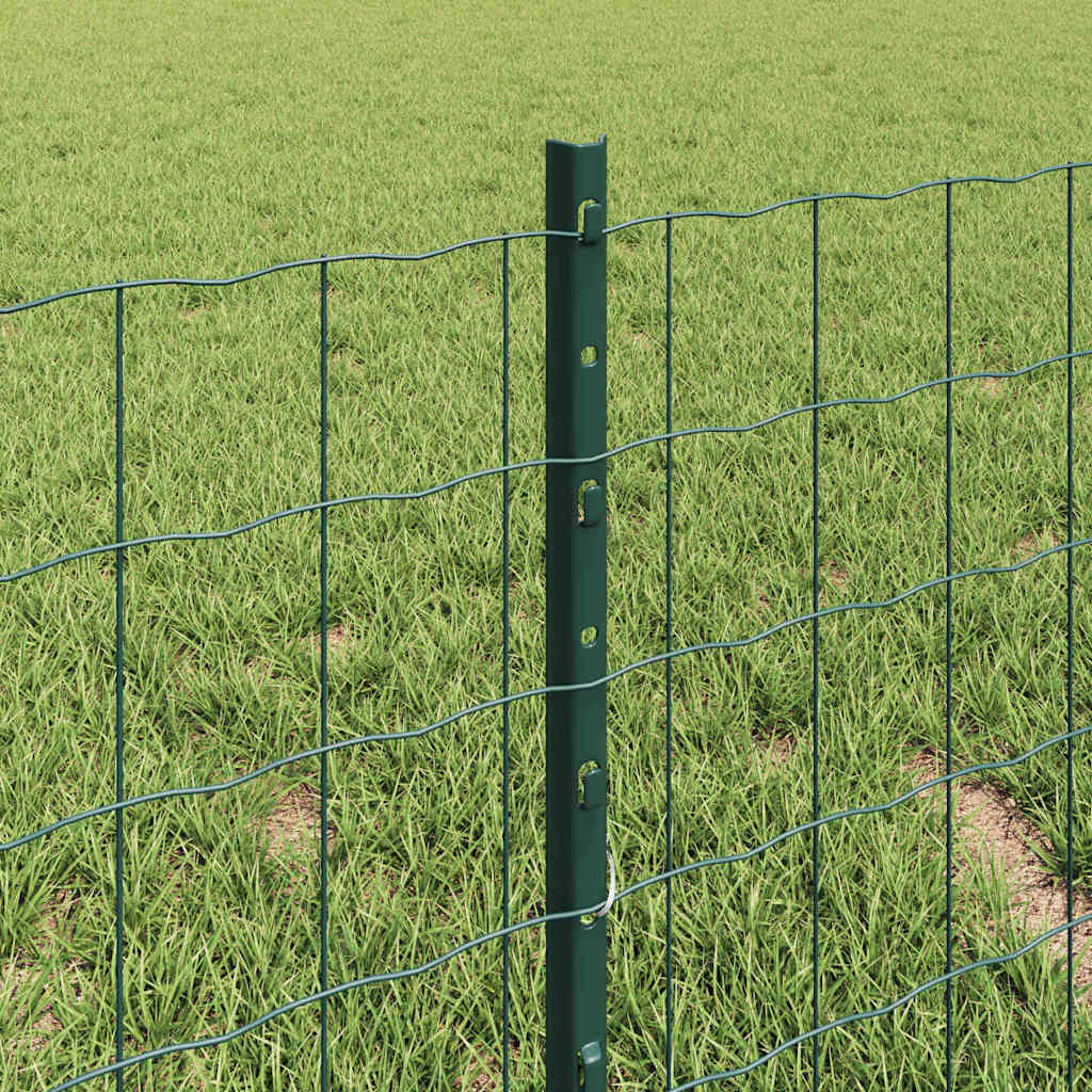 Euro ograda s postom 10 x 0,4 m Čelik premazan PVC-om Zelena