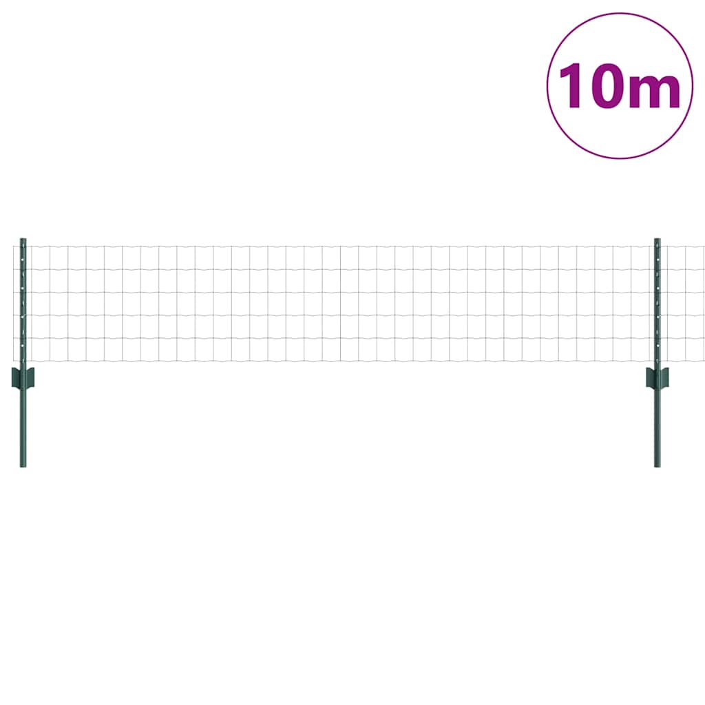 Euro ograda s postom 10 x 0,4 m Čelik premazan PVC-om Zelena