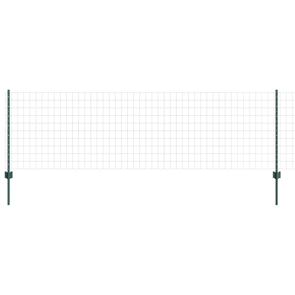 Euro ograda s postom 10 x 0,8 m Čelik premazan PVC-om Zelena