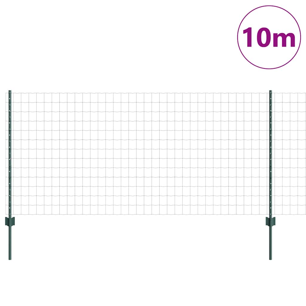 Euro ograda s postom 10 x 1 m Čelik premazan PVC-om Zelena