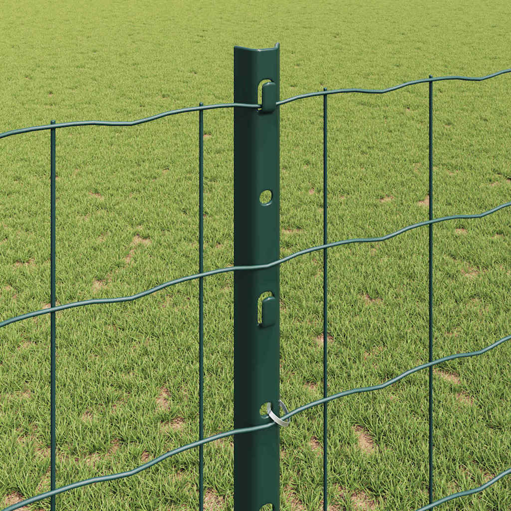 Euro ograda s postom 10 x 1,2 m Čelik premazan PVC-om Zelena