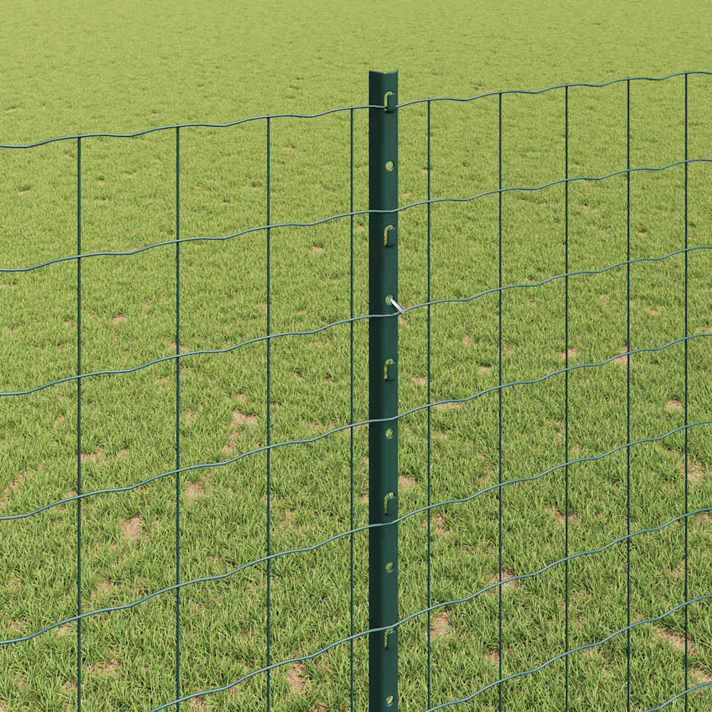 Euro ograda s postom 10 x 1,4 m Čelik premazan PVC-om Zelena