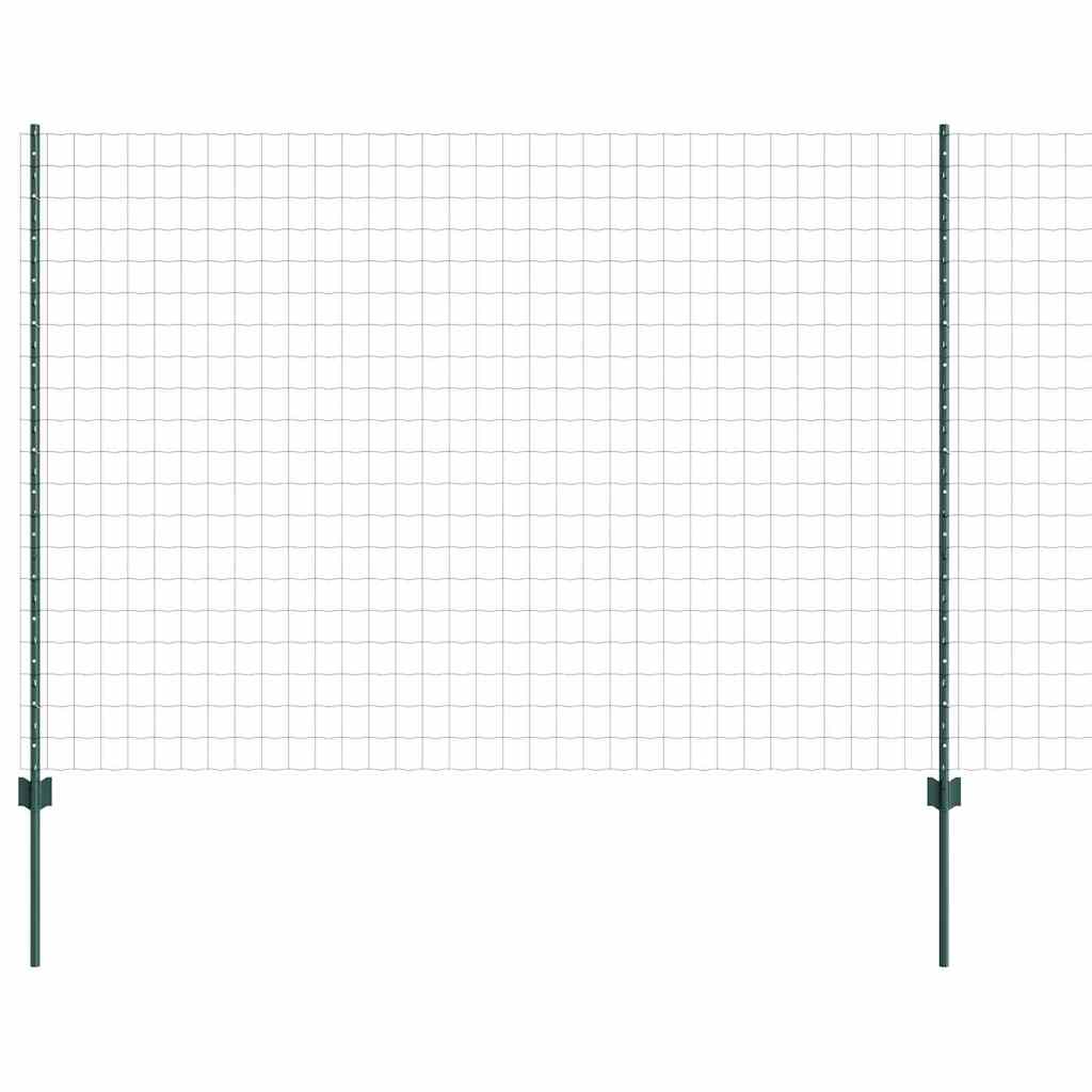 Euro ograda s postom 10 x 1,6 m Čelik premazan PVC-om Zelena