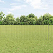 Euro ograda s postom 10 x 1,5 m Čelik premazan PVC-om Siva