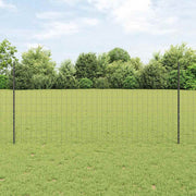 Euro ograda s postom 10 x 1,2 m Čelik premazan PVC-om Siva