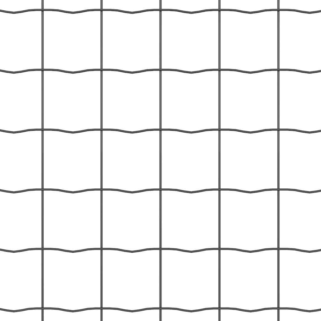 Euro ograda s postom 25 x 0,6 m Čelik premazan PVC-om Siva
